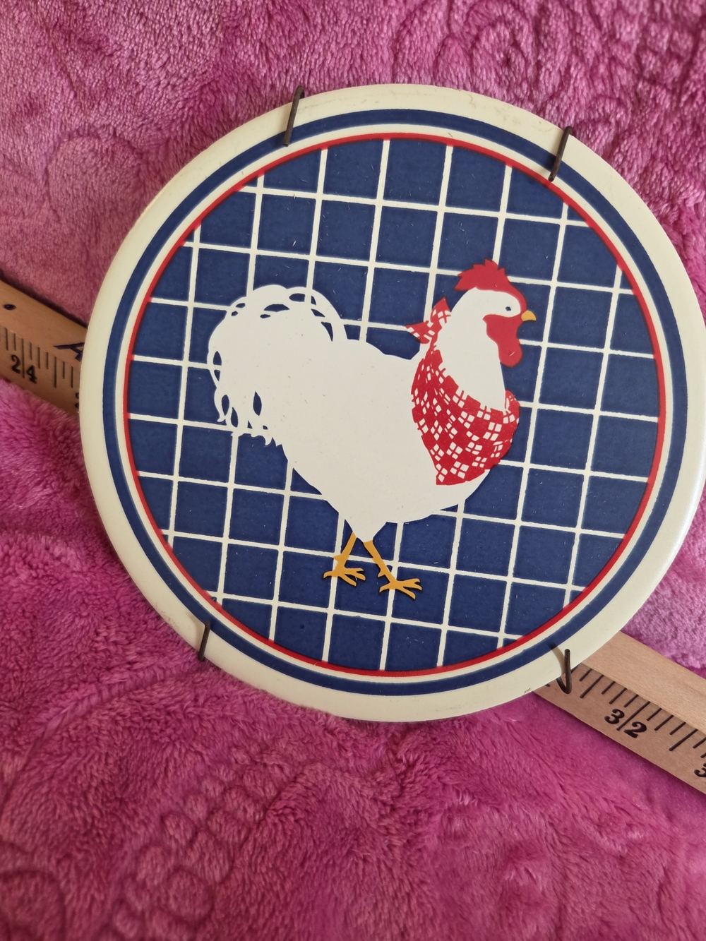 White Rooster Trivet
